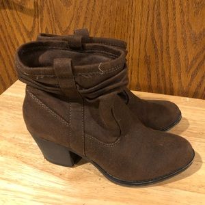 K9 brown ankle bootie